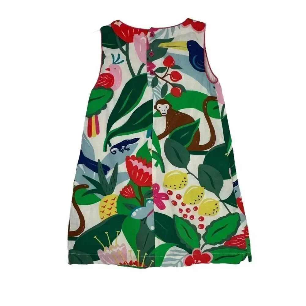 Mini Boden Jungle Shift Dress size 5-6 Pockets
